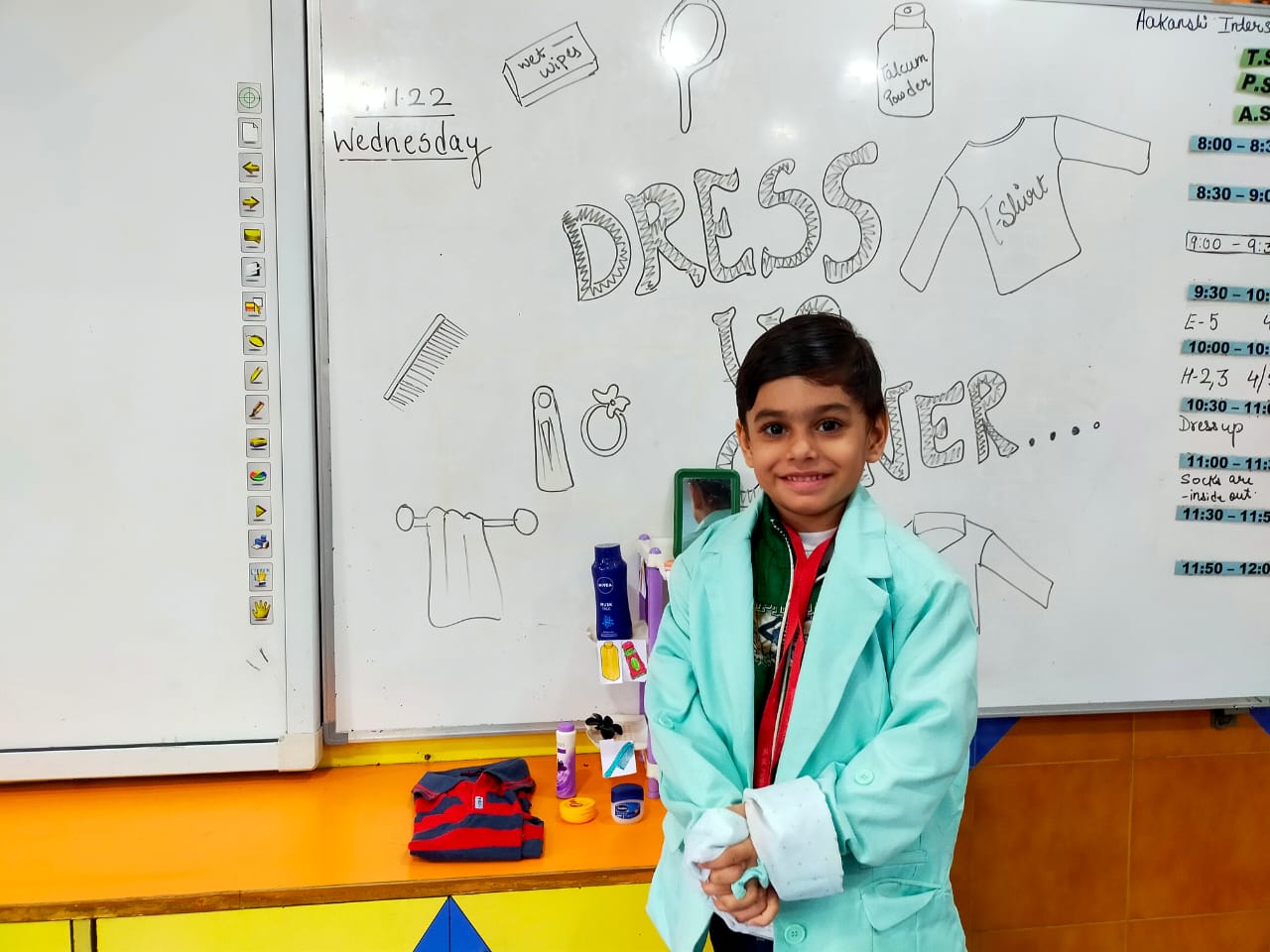 Dressing up Corner activity by pre-primary