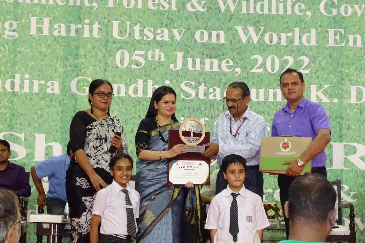 BEST ECO CLUB AWARD 2022 by Ministry of Environment, Forest & Wildlife, Govt. of NCT Delhi