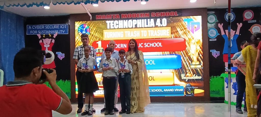 Exemplary achievement in Inter-School competitions - 'Technophilia 4.0'organized by Mamta Modern School.