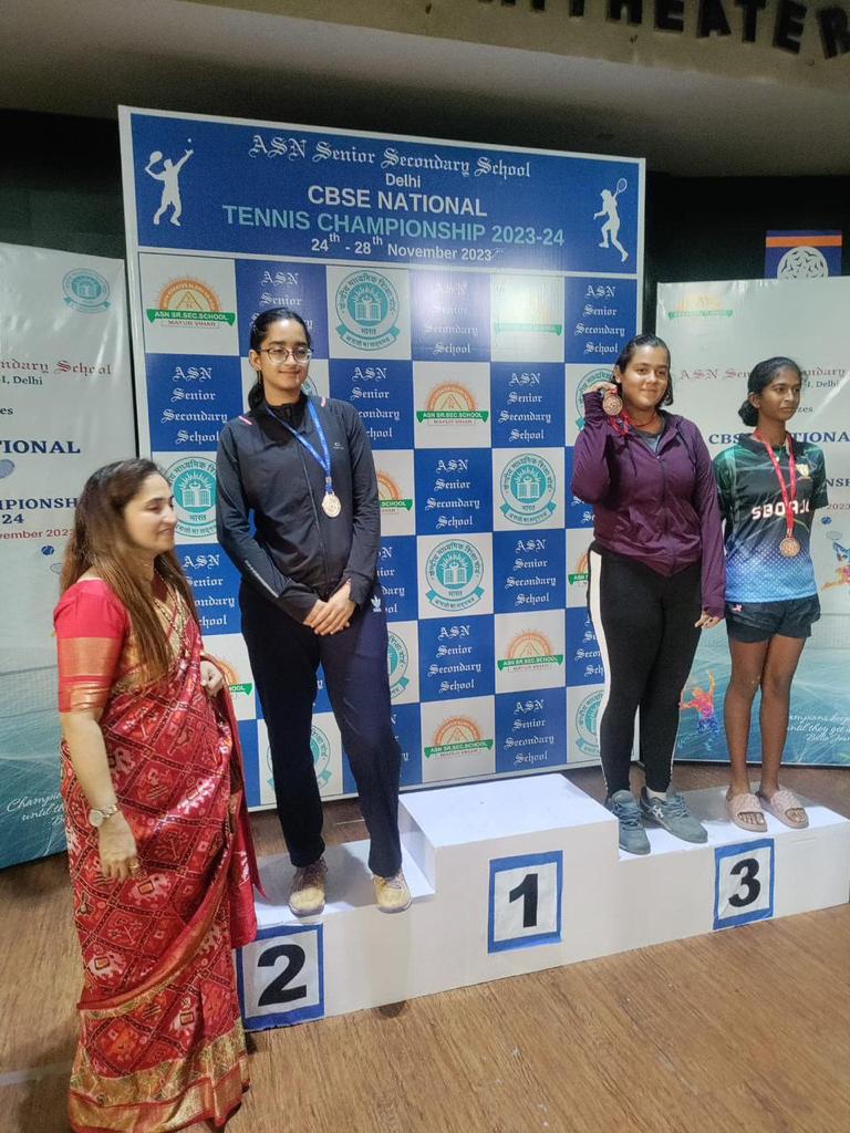 National level in CBSE National Tennis held at ASN Sr. Sec. School, Delhi