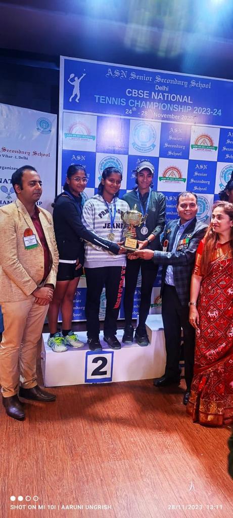 National level in CBSE National Tennis held at ASN Sr. Sec. School, Delhi