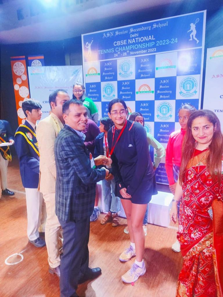 National level in CBSE National Tennis held at ASN Sr. Sec. School, Delhi
