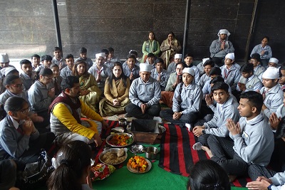 Class XII Hawan Ceremony
