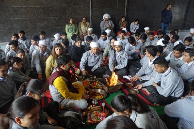 Class XII Hawan Ceremony