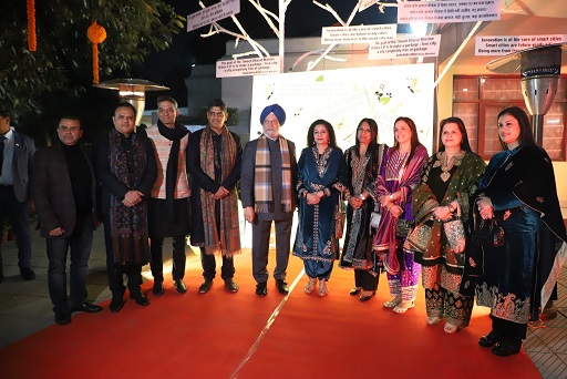 Principal Ma'am at Lohri Celebration with Shri. Hardeep Singh Puri Ji Union Minister of Housing and Urban Affairs & Petroleum and Natural Gas.