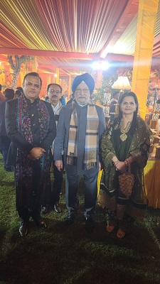 Principal Ma'am at Lohri Celebration with Shri. Hardeep Singh Puri Ji Union Minister of Housing and Urban Affairs & Petroleum and Natural Gas.