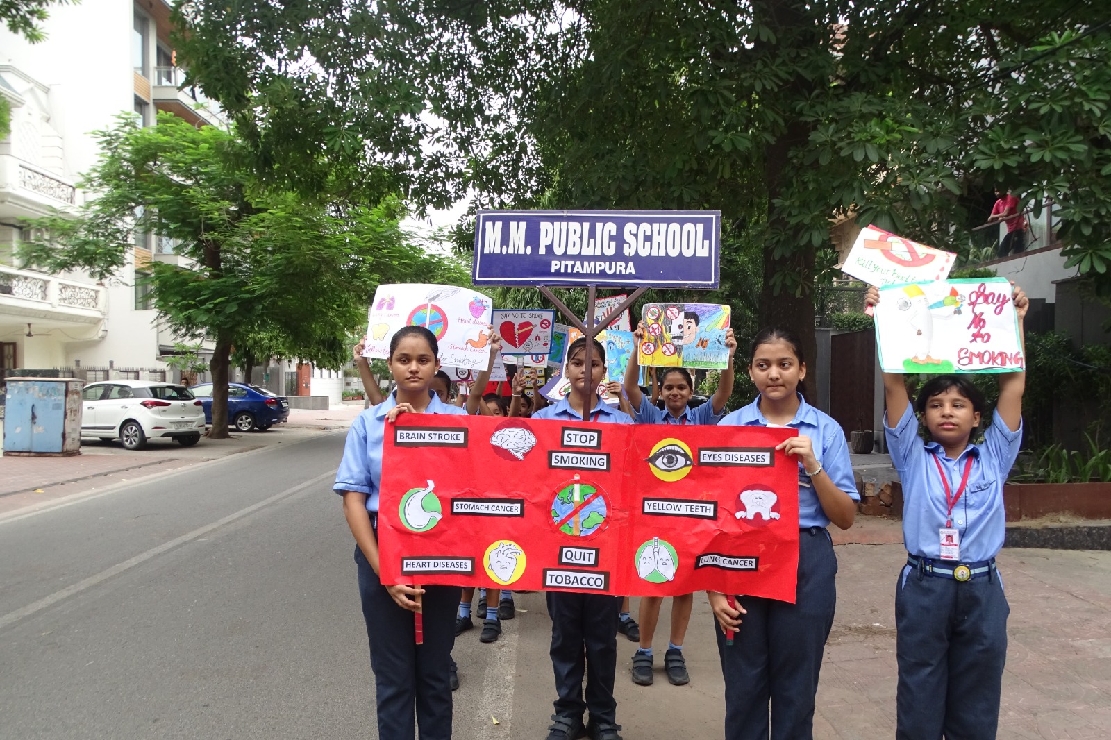 Health and Hygiene Club of M.M. Public School organized a Nasha Mukti Rally.