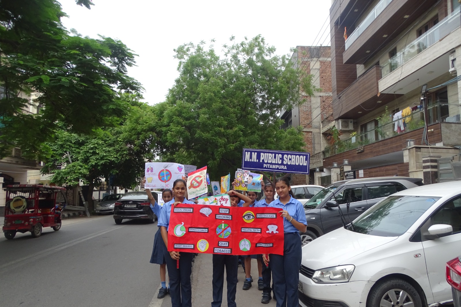 Health and Hygiene Club of M.M. Public School organized a Nasha Mukti Rally.