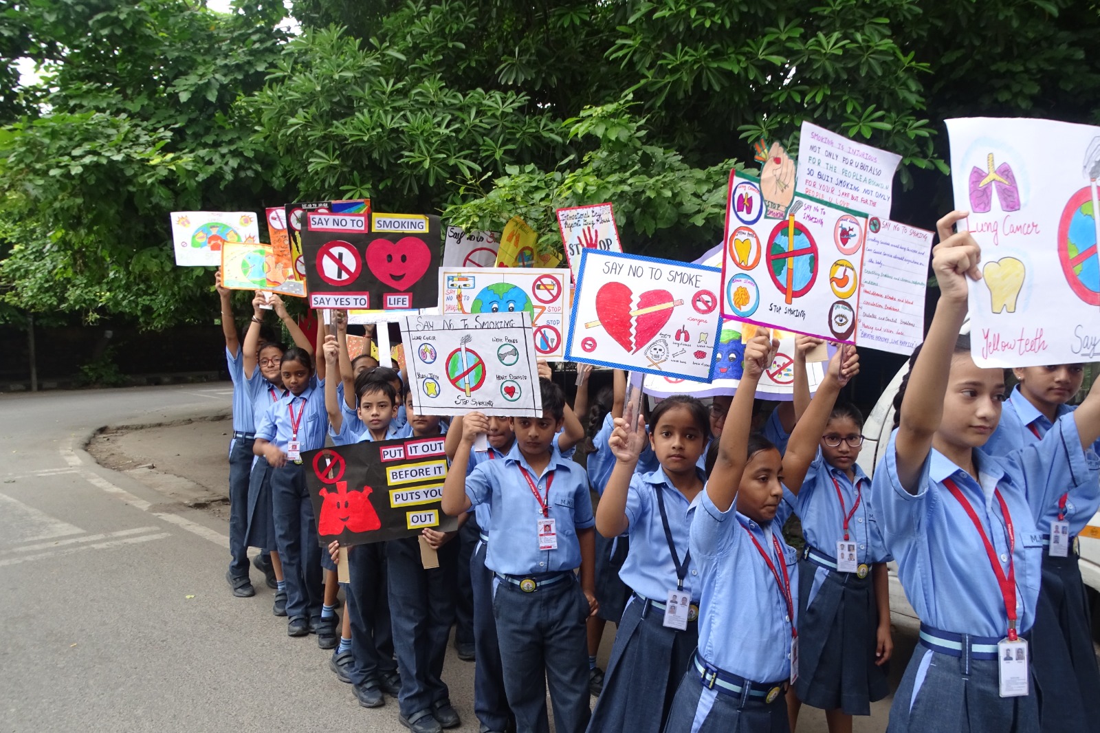 Health and Hygiene Club of M.M. Public School organized a Nasha Mukti Rally.