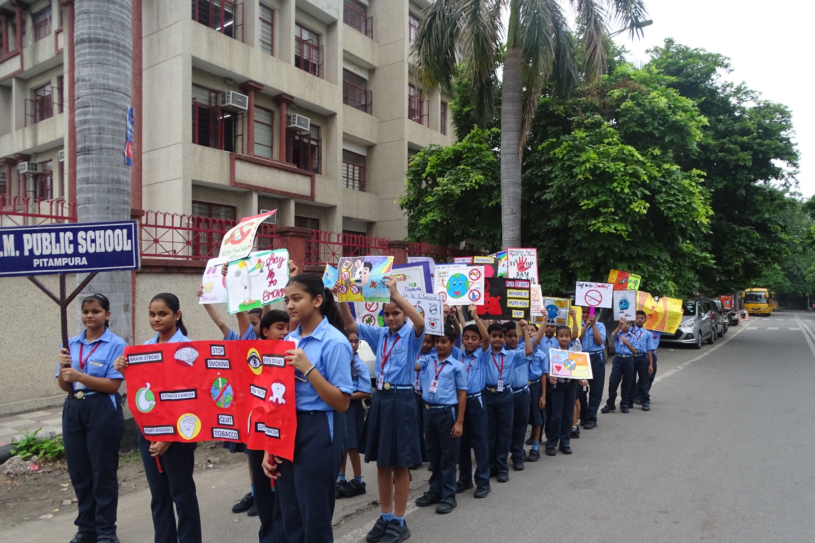 Health and Hygiene Club of M.M. Public School organized a Nasha Mukti Rally.