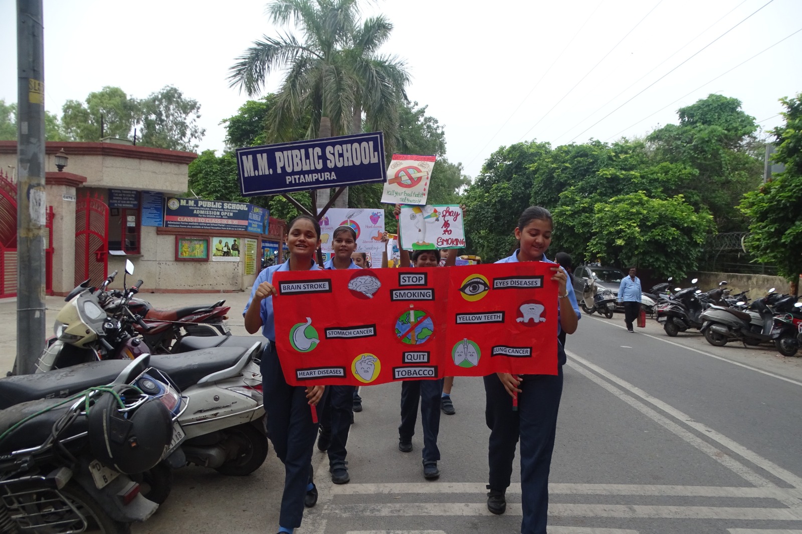 Health and Hygiene Club of M.M. Public School organized a Nasha Mukti Rally.