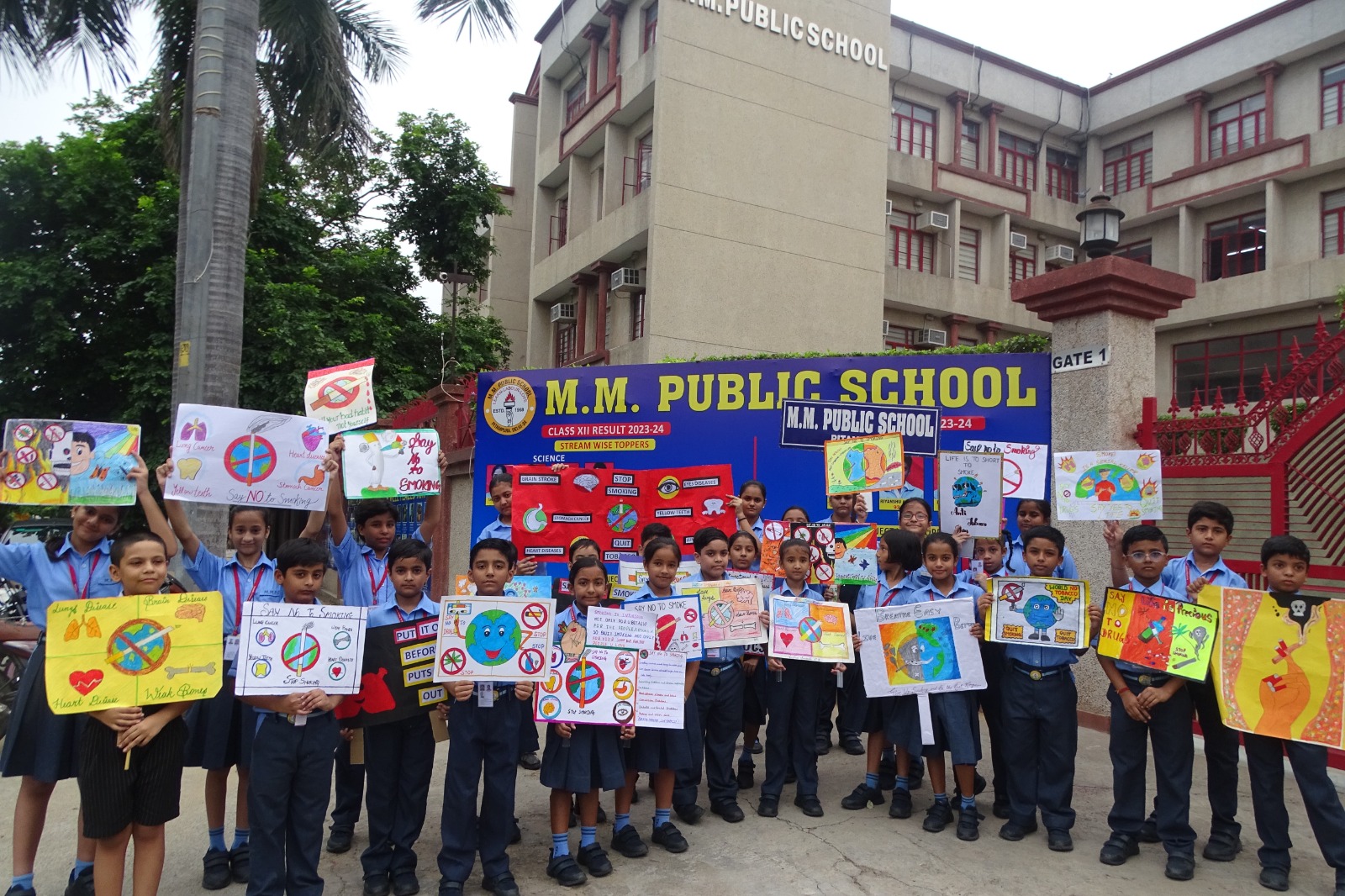 Health and Hygiene Club of M.M. Public School organized a Nasha Mukti Rally.