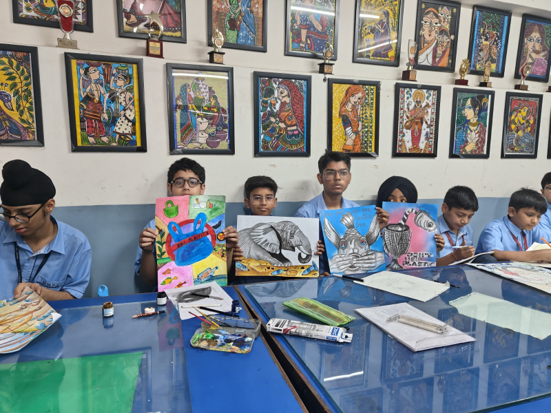 Poster Making Activity by Art & Craft Club Students
