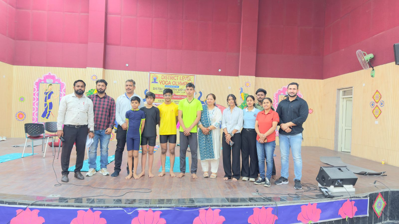 Achievement in District level Yoga Olympiad