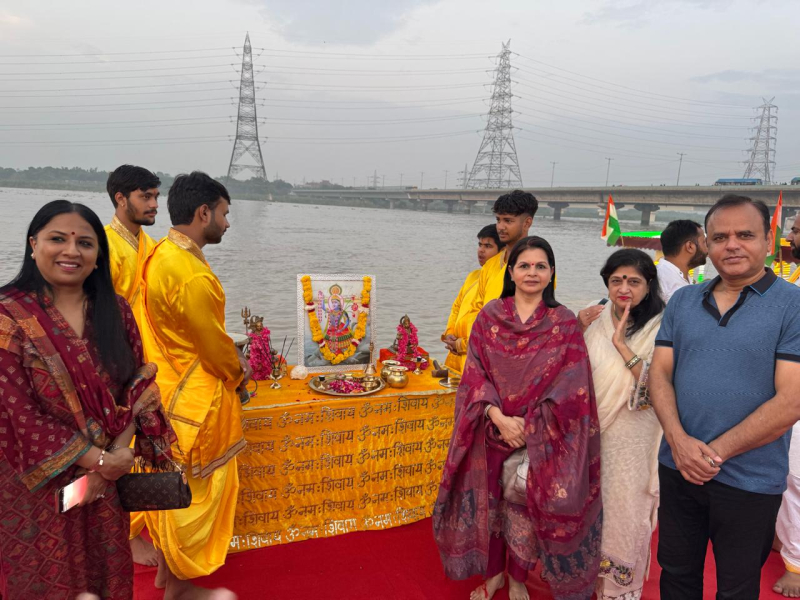 Independence Day Celebration at Yamuna River