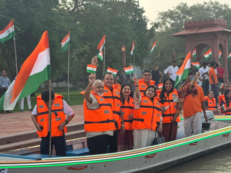 Independence Day Celebration at Yamuna River