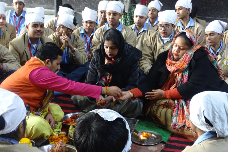 Auspicious Hawan Inspires Confidence and Success for Class X CBSE Board Aspirants