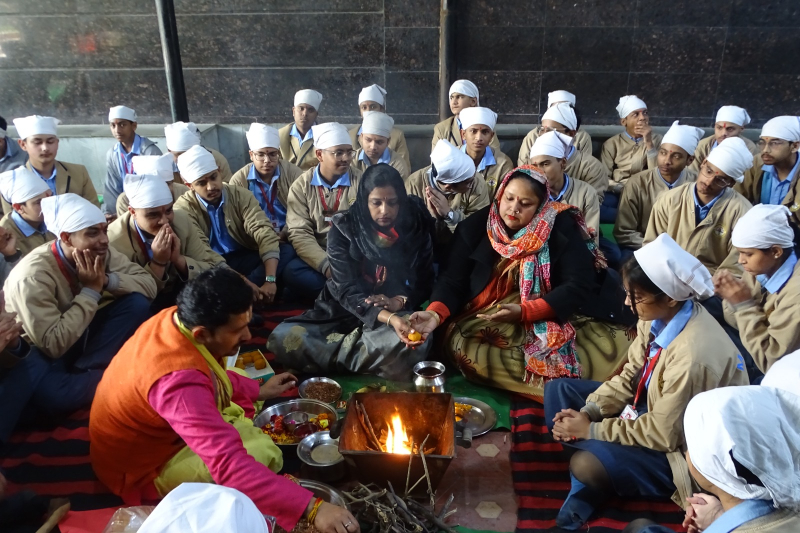 Auspicious Hawan Inspires Confidence and Success for Class X CBSE Board Aspirants
