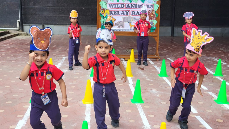 Roaring into Action: Wild Animal Relay Race