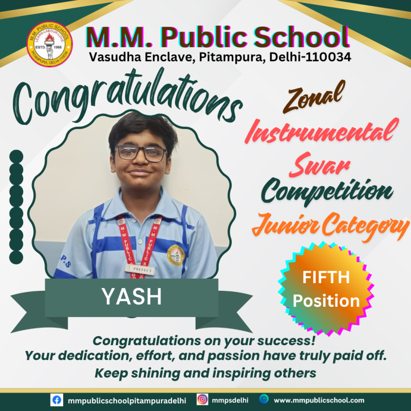 Magnificent Performance in Instrumental Swar at Zonal Competition