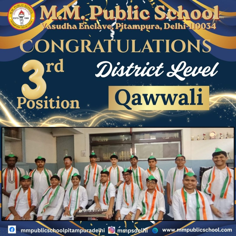 MMPS Secured III Position in District Level Qawwali Competition