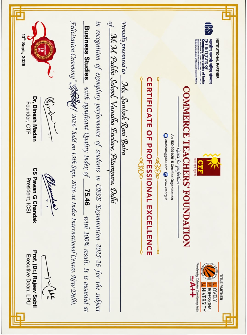 Honouring Excellence in Commerce Education