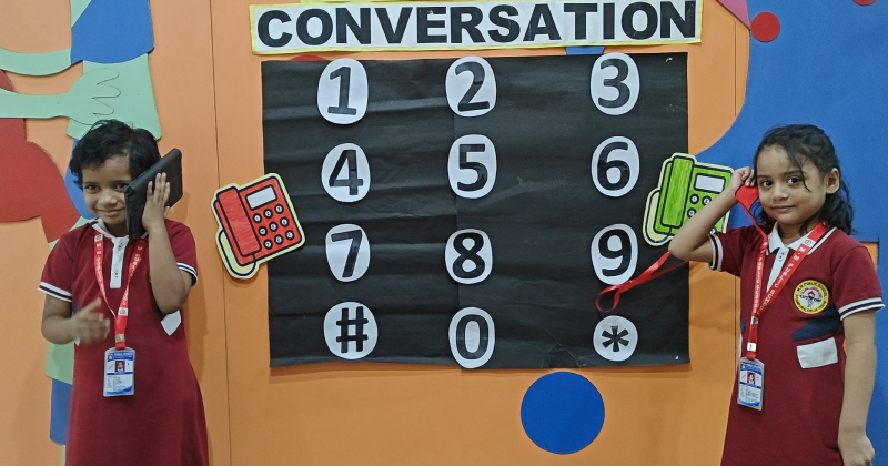 Inculcation of Telephonic Conversation – Class K.G. 
